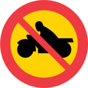 C5. Förbud mot trafik med motorcykel och moped klass I