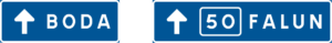F8. Körfältsvägvisare